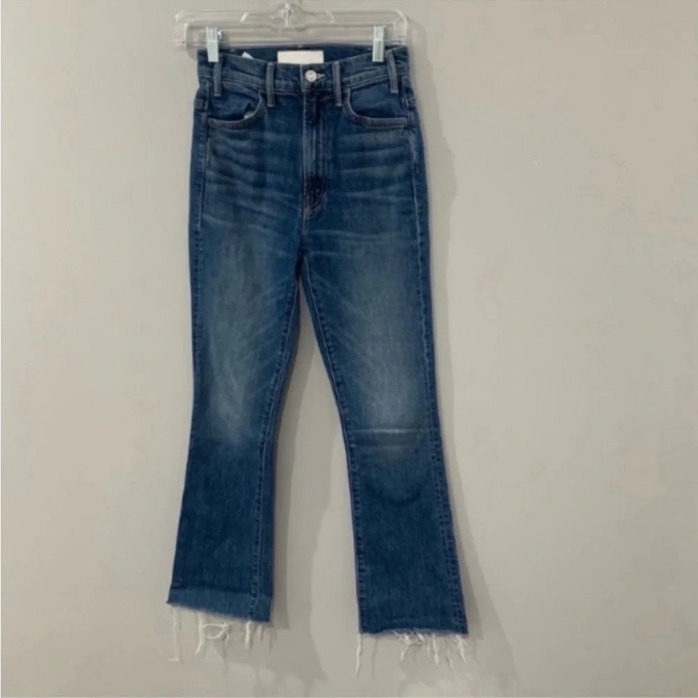 ✅ Mother SUPERIOR Jeans The Hustler Flood Fray in Beer Me